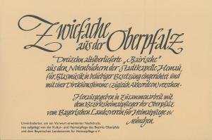 Titelbild Notenbuch Zwiefache aus der Oberpfalz